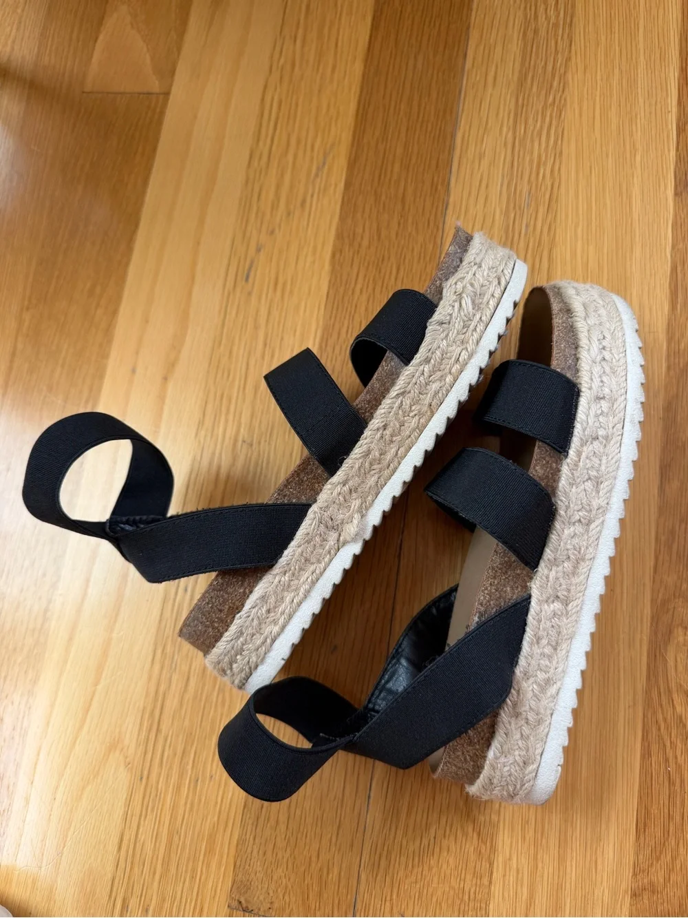 Steve Madden Black Elastic Triple-Strap Sandals